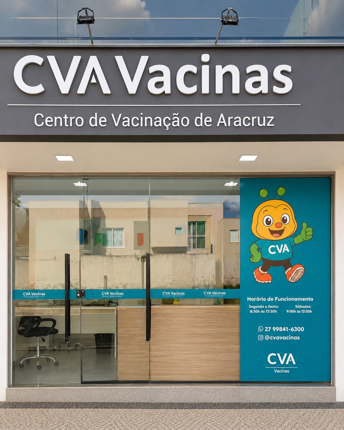 Fachada da CVA Vacinas em Aracruz